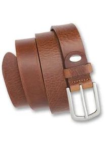 Bernd G&ouml;tz Lederg&uuml;rtel BERND G&Ouml;TZ "Lederg&uuml;rtel mit effektvoll genarbter Oberfl&auml;che", Herren, Gr. 95, cognac, Rindsleder, G&uuml;rtel Lederg&uuml;rtel