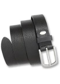 Bernd G&ouml;tz Lederg&uuml;rtel BERND G&Ouml;TZ "Lederg&uuml;rtel mit effektvoll genarbter Oberfl&auml;che", Herren, Gr. 80, schwarz, Rindsleder, G&uuml;rtel Lederg&uuml;rtel