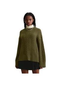 Marc O'Polo Strickpullover MARC O'POLO DENIM "aus weichem Schurwolle-Mix", Damen, Gr. L, burnished logs, Obermaterial: 70% Schurwolle, 30% Polyacryl, unifarben, Rundhals, Pullover Strickpullover