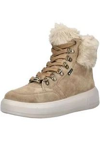 Schn&uuml;rstiefelette Legero "Legero Stiefelette Veloursleder/Textil", Damen, Gr. 40, beige, Textil, Veloursleder, Schuhe Schn&uuml;rstiefelette