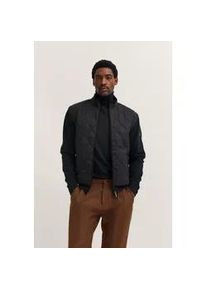 Sweatjacke Bugatti "Regular Fit", Herren, Gr. S, 280, dunkelgrau, Sweatware, 75% Baumwolle, 25% Polyester, unifarben, regular fit, ohne Ausschnitt, Rippb&uuml;ndchen, Sweatjacken Sweatjacke, mit Rautensteppung und Stehkragen