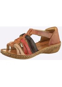 Sandale Casual Looks, Damen, Gr. 42, cognac, bunt, Glattleder, Schuhe Sandale