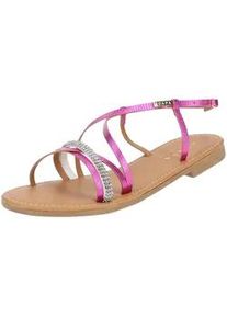 Riemchensandale Scapa "Scapa Sandalen Lederimitat", Damen, Gr. 38, rosa (fuchsia), Lederimitat, Schuhe Riemchensandale