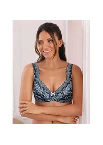 w&auml;schepur B&uuml;gel-BH W&Auml;SCHEPUR, Damen, Gr. 95, Cup C, schwarz, himmelblau, 90% Polyamid, 10% Elasthan, BHs B&uuml;gel-BH