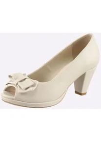 Peeptoepumps Andrea Conti, Damen, Gr. 42, creme, Synthetik, Schuhe