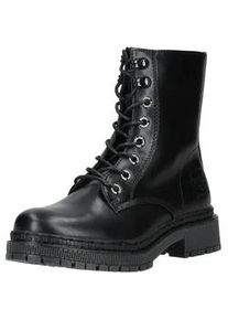 Schn&uuml;rstiefelette Dockers BY GERLI "Dockers by Gerli Stiefelette Lederimitat", Damen, Gr. 38, schwarz, Lederimitat, Schuhe Schn&uuml;rstiefelette