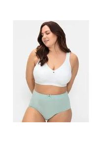 Entlastungs-BH sheego, Damen, Gr. 85, Cup B, gr&uuml;n (mint, wei&szlig;), 95% Baumwolle, 5% Elasthan, BHs Entlastungs-BH