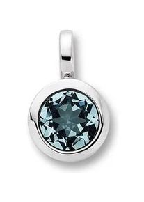 Kettenanh&auml;nger ONE ELEMENT "Blau Topas Zarge Anh&auml;nger aus 333 Wei&szlig;gold", silber, Schmuckanh&auml;nger, Damen, Gold Wei&szlig;gold 333, Gold, Wei&szlig;gold 333, Kettenanh&auml;nger, Modern & klar &ndash; ein St&uuml;ck f&uuml;r zeitlose Looks