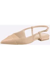 Ballerina Heine, Damen, Gr. 38, nude, Synthetik, Schuhe Ballerina