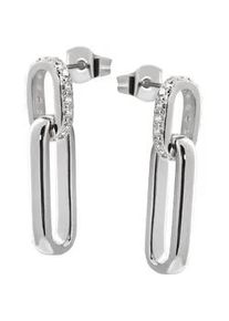 Paar Ohrstecker Firetti "Schmuck Geschenk Silber 925 Ohrschmuck Ohrringe", silberfarben, kristallwei&szlig;, kristallwei&szlig;, Ohrringe, Damen, Silber 925 (Sterlingsilber), mit Zirkonia (synth.)