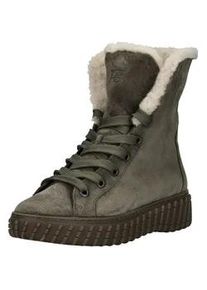 Schn&uuml;rstiefelette Paul Green "Paul Green Stiefelette Veloursleder", Damen, Gr. 40, olive, Veloursleder, Schuhe Schn&uuml;rstiefelette