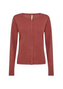 Cardigan soyaconcept "Soya Concept Cardigan SC_DOLLIE", Damen, Gr. XXL, 94577 mineral rot mel, Obermaterial: 75% Viskose, 25% Nylon, Strickjacken