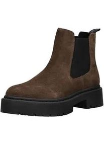 Stiefelette Steve Madden "Steve Madden Stiefelette Veloursleder/Textil", Damen, Gr. 39, dunkelbraun, Textil, Veloursleder, Schuhe Stiefelette