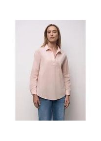 Langarmbluse Street One, Damen, Gr. 34, faded rose, Web, 79% Baumwolle, 19% Polyamid, 2% Elasthan, gestreift, regular fit lang, V-Ausschnitt, B&uuml;ndchen, Blusen, mit Turn-Up Funktion