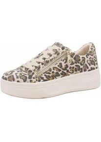 Plateausneaker Tamaris "Tamaris Sneaker Leder/Textil", Damen, Gr. 36, leopard, Leder, Textil, Schuhe Plateausneaker
