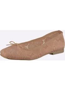 Ballerina Heine, Damen, Gr. 41, nude, Textil, Schuhe Ballerina