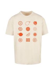 T-Shirt Merchcode "Merchcode Summer - Citrus Heavy Oversize Tee", Damen, Gr. XS, sand, 100% Baumwolle, bedruckt, oversize, Rundhals, Shirts T-Shirt