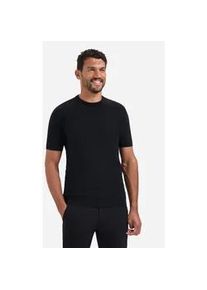 T-Shirt NO EXCESS "NO EXCESS Gestricktes T-Shirt", Herren, Gr. XXL, schwarz, 85% Baumwolle, 15% Polyester, Shirts T-Shirt