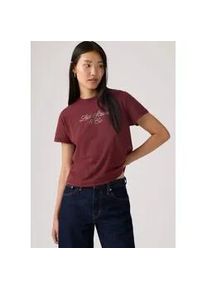 Levi's T-Shirt LEVI'S "GRAPHIC CLASSIC T", Damen, Gr. S (36), levi's script tawny, Single Jersey, Obermaterial: 100% Baumwolle, figurumspielend h&uuml;ftlang, Rundhals, Shirts T-Shirt, Glitzerne Applikation