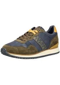 Sneaker Napapijri "Napapijri Sneaker Lederimitat/Textil", Herren, Gr. 41, braun, blau, Lederimitat, Textil, Schuhe Sneaker