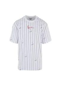 T-Shirt Karl Kani "Karl Kani Herren", Damen, Gr. L, wei&szlig;, schwarz, 100% Baumwolle, bedruckt, oversize, Rundhals, Shirts T-Shirt