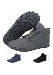 Barfu&szlig;schuh DOTALES "Trekstep Barfu&szlig;schuhe Winterstiefel Damen & Herren &ndash; Exklusiv &", Herren, Gr. 36, Normalschaft, grau, Polyester, Textil, Schuhe Barfu&szlig;schuh, Minimalschuhe