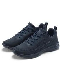 Sneaker ELBSAND "Freizeitschuh, Halbschuh, Turnschuh", Herren, Gr. 38, blau (dunkelblau), Obermaterial: 70% Textilmaterial, 30% Lederimitat. Decksohle: 100% Textilmaterial. Futter: 100% Textilmaterial. Laufsohle: 100% Synthetik, unifarben, Schuhe Sneaker, mit elastischen B&auml;ndern f&uuml;r schnelles Reinschl&uuml;pfen, Unisex VEGAN