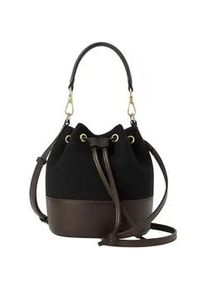 Umh&auml;ngetasche "Tweed", Damen, Gr. B/H/T: 25cm x 20cm x 13cm onesize, schwarz, Collezione Alessandro, Taschen Umh&auml;ngetasche, aus echtem Leder mit Stoff