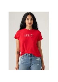 Levi's T-Shirt LEVI'S "GRAPHIC CLASSIC T", Damen, Gr. M (38), rot, Single Jersey, Obermaterial: 100% Baumwolle, figurumspielend h&uuml;ftlang, Rundhals, Shirts T-Shirt, Glitzerne Applikation