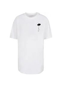 T-Shirt Merchcode "Merchcode Damen Ladies Love In The Air Oversized Boyfriend Tee", Damen, Gr. S, wei&szlig;, 100% Baumwolle, bedruckt, oversize, Rundhals, Shirts T-Shirt