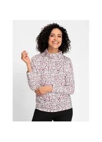 Rollkragenshirt Inspirationen "Druck-Shirt", Damen, Gr. 48, lila (ecru, mauve, bedruckt), 50% Baumwolle, 50% Modal, bedruckt, gebl&uuml;mt, gemustert, mehrfarbig, Shirts