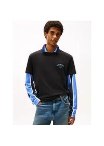 Tommy Hilfiger T-Shirt TOMMY JEANS "TJM REG DOLLAR STACK", Damen, Gr. XXL, schwarz, Single Jersey, Obermaterial: 100% Baumwolle, regular fit, Rundhals, Shirts T-Shirt, regular fit, Rundhals, mit R&uuml;ckenprint