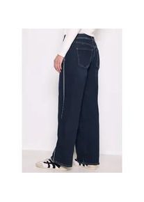 Loose-fit-Jeans STREET ONE STUDIO, Damen, Gr. 31, L&auml;nge 30, dunkelblau washed, Jeans, 72% Baumwolle, 25% Polyester, 3% Elasthan, unifarben, lang, Jeans, Middle Waist