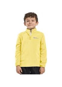 Stehkragenpullover Jack Wolfskin "TAUNUS HALFZIP K", Kinder, Gr. 164, lemonice, Obermaterial: 100% Polyester; Futter: 100% Polyester, Pullover Stehkragenpullover