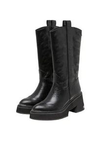 Stiefel Buffalo "Buffalo BULL BOOT MID - VEGAN NAPPA", Damen, Gr. 39, schwarz, Polyurethan, unifarben, Schuhe Stiefel
