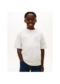 T-Shirt Tommy Hilfiger, Jungen, Gr. 6 (116), mid grau heather, Single Jersey, Obermaterial: 100% Baumwolle, unifarben, regular fit normal, Rundhals, eingesetzt abgesteppte Kante, Shirts T-Shirt, Regular fit, f&uuml;r Kinder bis 16 Jahre