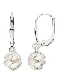Perlenohrringe Jobo "Ohrringe 23 mm", silber 925, Ohrringe, Damen, Perlen Silber 925 (Sterlingsilber), Perlen, Silber 925 (Sterlingsilber), 925 Silber mit Perlen