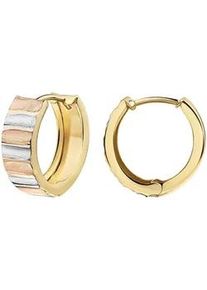 Paar Creolen Celesta, gelb, Ohrringe, Damen, one-size, Gold