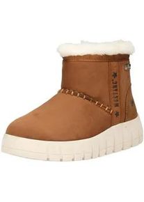 Stiefelette Mustang SHOES "Mustang Shoes Stiefelette Textil", Damen, Gr. 33, hazel, Textil, Schuhe Stiefelette