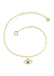 Glanzst&uuml;cke M&uuml;nchen Armband GLANZST&Uuml;CKE M&Uuml;NCHEN "GSM1010", gelb (gelbgold, blau), Armb&auml;nder, Damen, Silber 925 (Sterlingsilber), Armband, mit Zirkonia