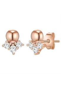 Glanzst&uuml;cke M&uuml;nchen Paar Ohrstecker GLANZST&Uuml;CKE M&Uuml;NCHEN "Set: GSM1839", rosa (ros&eacute;gold, wei&szlig;), Ohrringe, Damen, 6,8,mit Zirkonia, Silber 925 (Sterlingsilber), aus Sterling Silber