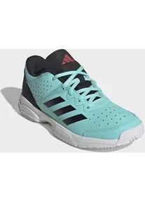 Hallenschuh Adidas PERFORMANCE "COURT STABIL", M&auml;dchen, Gr. 37, flash aqua, core schwarz, ftwr wei&szlig;, Synthetik, Textil, Schuhe Hallenschuh, geeignet f&uuml;r jeden Hallensport, Indoorschuhe f&uuml;r Kinder & Jugendliche