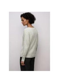 Strickpullover Street One, Damen, Gr. 40, pelican grau meliert, Web;Feinstrick;Grobstrick, 37% Baumwolle, 34% Polyacryl, 26% Polyester, 3% Elasthan, unifarben, regular fit normal, U-Boot-Ausschnitt, B&uuml;ndchen, Pullover Strickpullover, mit Materialmix