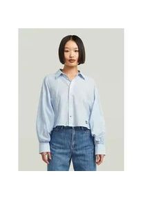 G-Star Raw Langarmshirt G-STAR "Macro Balloon Shirt 3\4 Sleeve", Damen, Gr. XL, deep wave micro stripe, Obermaterial: 100% Baumwolle, Shirts Langarmshirt