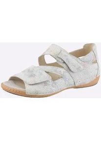 Waldl&auml;ufer Sandalette WALDL&Auml;UFER, Damen, Gr. 5, elfenbein, gemustert, Nubukleder, Schuhe Sandalette