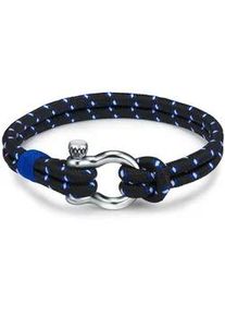 Armband True Rebels "KI203", blau, Armb&auml;nder, Herren, Edelstahl, Armband, aus Edelstahl