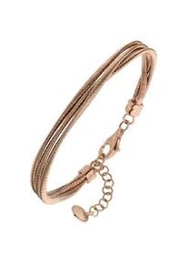 Armband Jobo "Layering", ros&eacute;vergoldet, Armb&auml;nder, Damen, 20cm, Silber 925 (Sterlingsilber), Armband, 925 Silber matt 20 cm