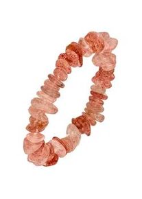 Armband Jobo "mit Erdbeerquarz barock", rosa, Armb&auml;nder, Damen, 19cm, Materialmix, Armband, elastisch 19 cm