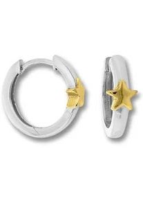 Paar Creolen ONE ELEMENT "Stern Ohrringe Creolen aus 925 Silber", silber, Ohrringe, M&auml;dchen, Kinder, Silber 925 (Sterlingsilber), Ihr pers&ouml;nliches Symbol &ndash; liebevoll gearbeitet f&uuml;r jeden Tag