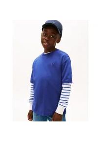 T-Shirt Tommy Hilfiger, Jungen, Gr. 6 (116), majesty blau, Single Jersey, Obermaterial: 100% Baumwolle, unifarben, regular fit normal, Rundhals, eingesetzt abgesteppte Kante, Shirts T-Shirt, Regular fit, f&uuml;r Kinder bis 16 Jahre